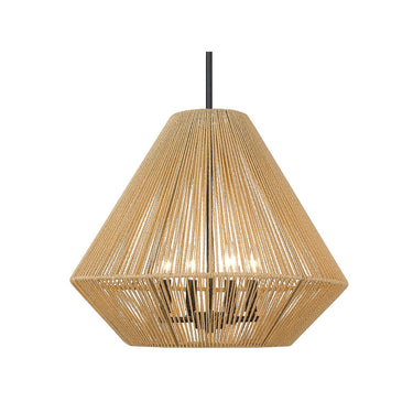 Golden Lighting 6937-4P BLK Valentina 4 Light Pendant in Matte Black - Crescent Harbor