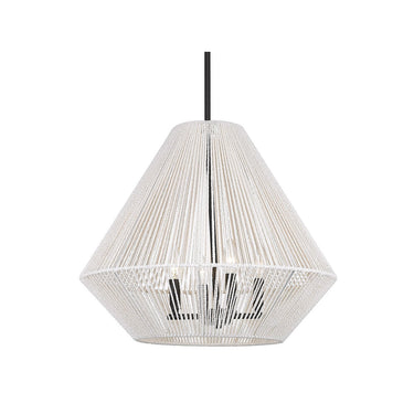 Golden Lighting 6937-4P BLK Valentina 4 Light Pendant in Matte Black - Crescent Harbor