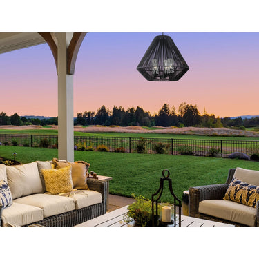 Golden Lighting 6937-O3P NB-MBW 3-Light Outdoor Pendant - Crescent Harbor