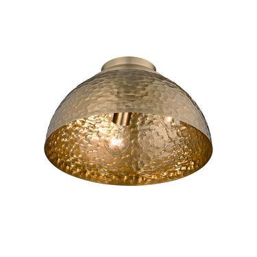 Golden Lighting 6950-FM MBS 3-Light Flush Mount - Crescent Harbor