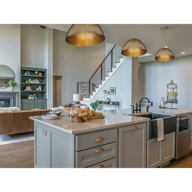 Golden Lighting 6950-L MBS Shepard Large Pendant in Modern Brass - Crescent Harbor