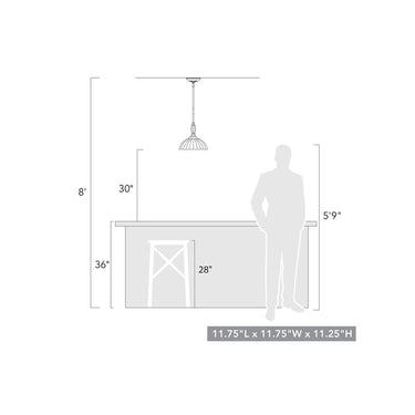 Golden Lighting 6952-M 1 Light Pendant - Crescent Harbor