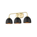 Golden Lighting 6956-BA3 Zoey 3 Light Bath Vanity - Crescent Harbor