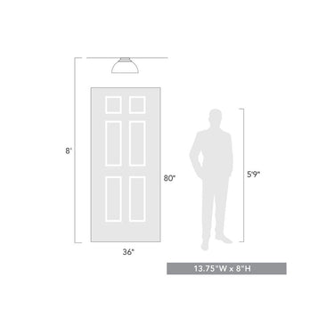 Golden Lighting 6956-FM Zoey Flush Mount - Crescent Harbor