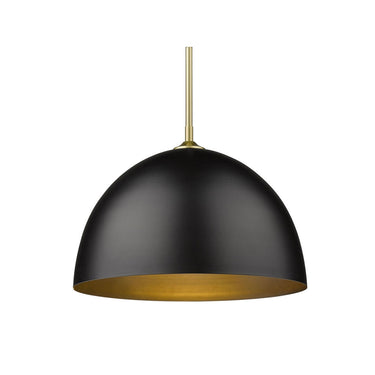 Golden Lighting 6956-L-BLK Zoey Large Pendant in Matte Black Shade - Crescent Harbor