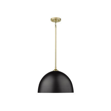 Golden Lighting 6956-L-BLK Zoey Large Pendant in Matte Black Shade - Crescent Harbor