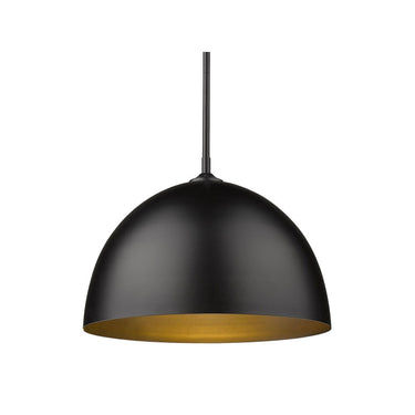 Golden Lighting 6956-L-BLK Zoey Large Pendant in Matte Black Shade - Crescent Harbor