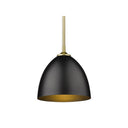 Golden Lighting 6956-S-BLK Zoey Small Pendant in Matte Black Shade - Crescent Harbor