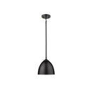 Golden Lighting 6956-S-BLK Zoey Small Pendant in Matte Black Shade - Crescent Harbor