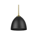 Golden Lighting 6956-S-BLK Zoey Small Pendant in Matte Black Shade - Crescent Harbor