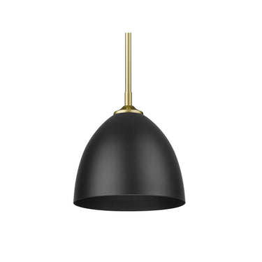 Golden Lighting 6956-S-BLK Zoey Small Pendant in Matte Black Shade - Crescent Harbor