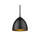 Golden Lighting 6956-S-BLK Zoey Small Pendant in Matte Black Shade - Crescent Harbor