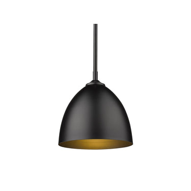 Golden Lighting 6956-S-BLK Zoey Small Pendant in Matte Black Shade - Crescent Harbor