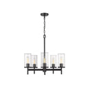 Golden Lighting 7011-5-CLR Winslett 5 Light Chandelier in Ribbed Clear Glass - Crescent Harbor