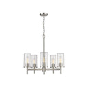 Golden Lighting 7011-5-CLR Winslett 5 Light Chandelier in Ribbed Clear Glass - Crescent Harbor