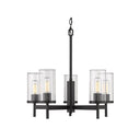 Golden Lighting 7011-5-CLR Winslett 5 Light Chandelier in Ribbed Clear Glass - Crescent Harbor