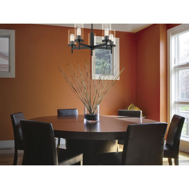 Golden Lighting 7011-5-CLR Winslett 5 Light Chandelier in Ribbed Clear Glass - Crescent Harbor