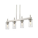 Golden Lighting 7011-LP-CLR Winslett Linear Pendant in Ribbed Clear Glass - Crescent Harbor