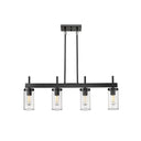 Golden Lighting 7011-LP-CLR Winslett Linear Pendant in Ribbed Clear Glass - Crescent Harbor