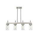 Golden Lighting 7011-LP-CLR Winslett Linear Pendant in Ribbed Clear Glass - Crescent Harbor