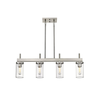 Golden Lighting 7011-LP-CLR Winslett Linear Pendant in Ribbed Clear Glass - Crescent Harbor
