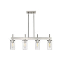 Golden Lighting 7011-LP-CLR Winslett Linear Pendant in Ribbed Clear Glass - Crescent Harbor