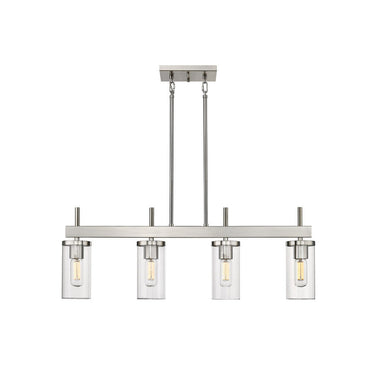 Golden Lighting 7011-LP-CLR Winslett Linear Pendant in Ribbed Clear Glass - Crescent Harbor
