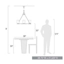 Golden Lighting 7041-6 BLK-CLR Monroe 6 Light Chandelier - Crescent Harbor