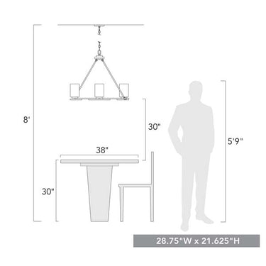 Golden Lighting 7041-6 BLK-CLR Monroe 6 Light Chandelier - Crescent Harbor