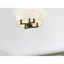 Golden Lighting 7154-SF BLK-MWS Eliana 4 Light Semi-Flush in Matte Black with Modern White Shade - Crescent Harbor