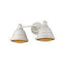 Golden Lighting 7312-BA2 Bartlett 2 Light Bath Vanity in Black Patina Shade - Crescent Harbor