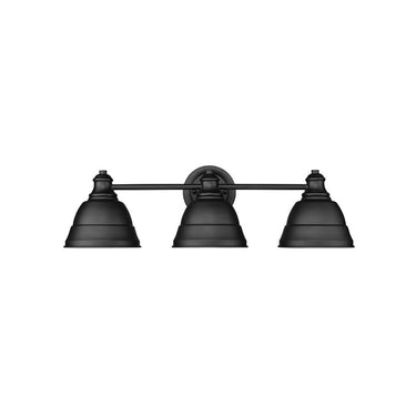 Golden Lighting 7313-BA3 BLK 3-Light Bath Fixture - Crescent Harbor