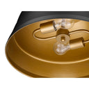 Golden Lighting 7313-L BLK 2-Light Pendant - Crescent Harbor