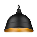 Golden Lighting 7313-L BLK 2-Light Pendant - Crescent Harbor