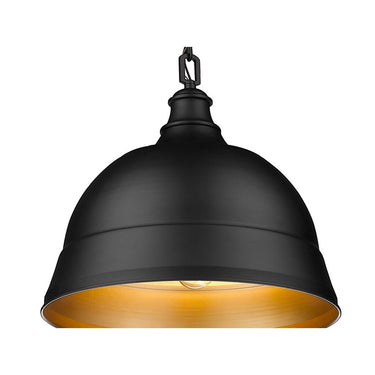 Golden Lighting 7313-L BLK 2-Light Pendant - Crescent Harbor
