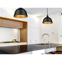 Golden Lighting 7313-L BLK 2-Light Pendant - Crescent Harbor