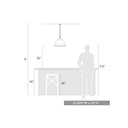 Golden Lighting 7313-L BLK 2-Light Pendant - Crescent Harbor