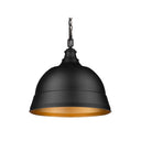 Golden Lighting 7313-L BLK 2-Light Pendant - Crescent Harbor