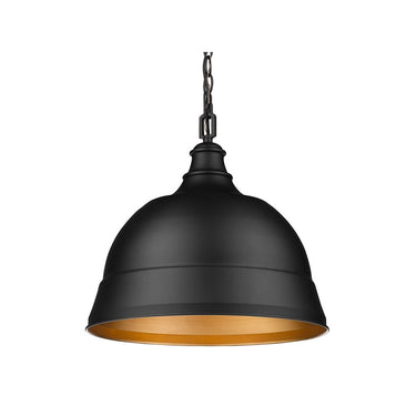 Golden Lighting 7313-L BLK 2-Light Pendant - Crescent Harbor
