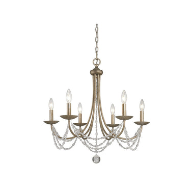 Golden Lighting 7644-6 Mirabella 6 Light Chandelier - Crescent Harbor