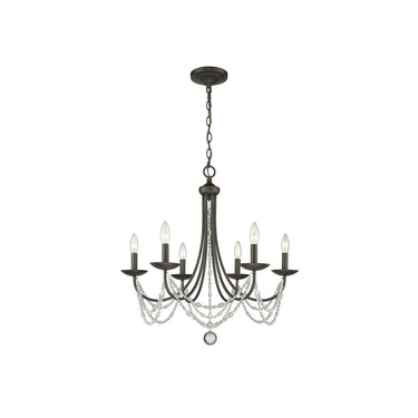Golden Lighting 7644-6 Mirabella 6 Light Chandelier - Crescent Harbor