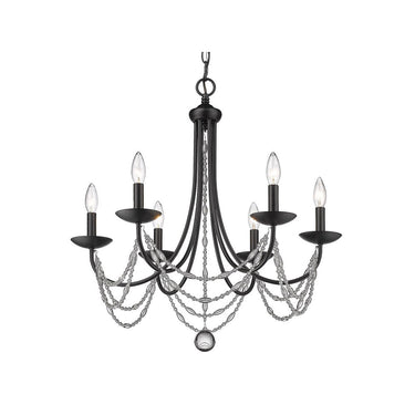Golden Lighting 7644-6 Mirabella 6 Light Chandelier - Crescent Harbor