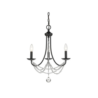 Golden Lighting 7644-M3 Mirabella 3 Light Mini Chandelier - Crescent Harbor