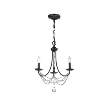 Golden Lighting 7644-M3 Mirabella 3 Light Mini Chandelier - Crescent Harbor