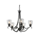 Golden Lighting 8001-5 BLK-SD Parrish 5 Light Chandelier - Crescent Harbor