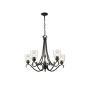 Golden Lighting 8001-5 BLK-SD Parrish 5 Light Chandelier - Crescent Harbor
