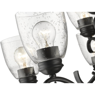 Golden Lighting 8001-9 BLK-SD Parrish 9 Light Chandelier - Crescent Harbor