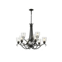 Golden Lighting 8001-9 BLK-SD Parrish 9 Light Chandelier - Crescent Harbor