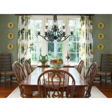 Golden Lighting 8001-9 BLK-SD Parrish 9 Light Chandelier - Crescent Harbor
