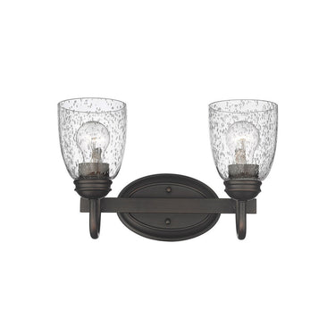 Golden Lighting 8001-BA2 BLK-SD Parrish 2 Light Bath Vanity - Crescent Harbor